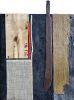 BACK TO ORDER(III) Jute, wood sackcloth, machete and acrylic on canvas 76 x 56 cm 2012